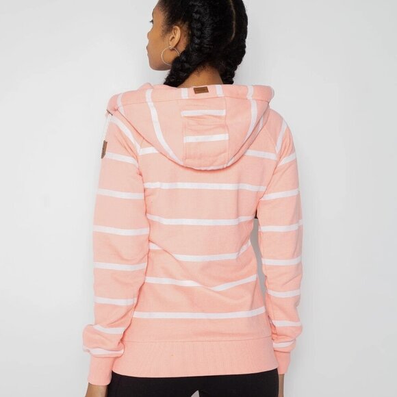 Wanakome Hera Printed Peachy Stripe Full Zip Hoodie- Size Medium - Picture 3 of 12